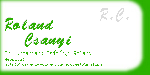 roland csanyi business card